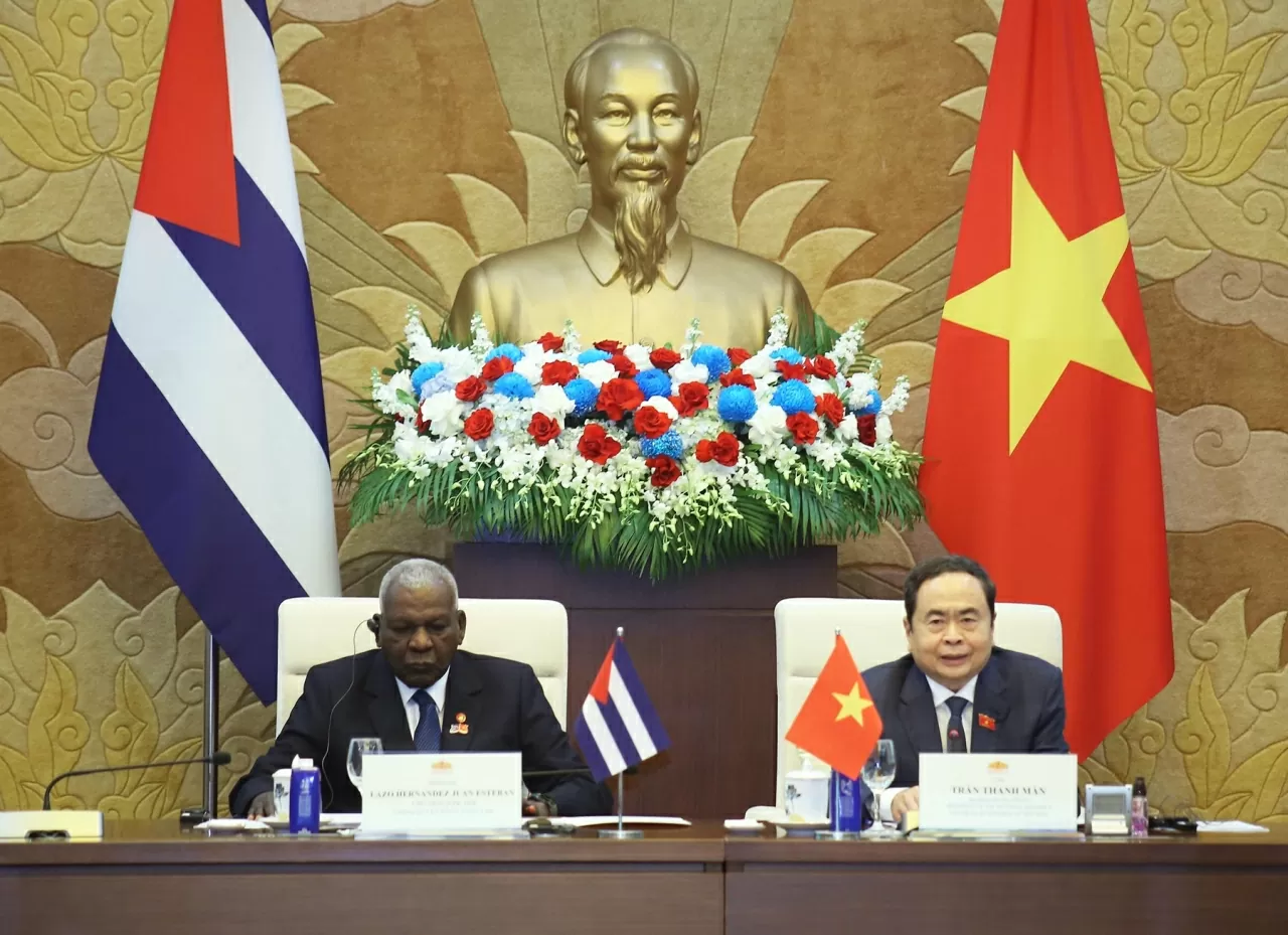 NA Chairman Tran Thanh Man and Cuban top legislator co-chair 2nd session of Vietnam-Cuba Inter-Parliamentary Cooperation Committee