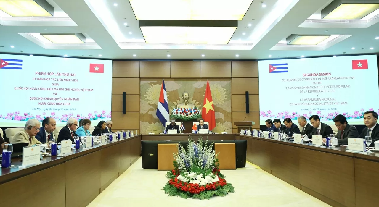 NA Chairman Tran Thanh Man and Cuban top legislator co-chair 2nd session of Vietnam-Cuba Inter-Parliamentary Cooperation Committee