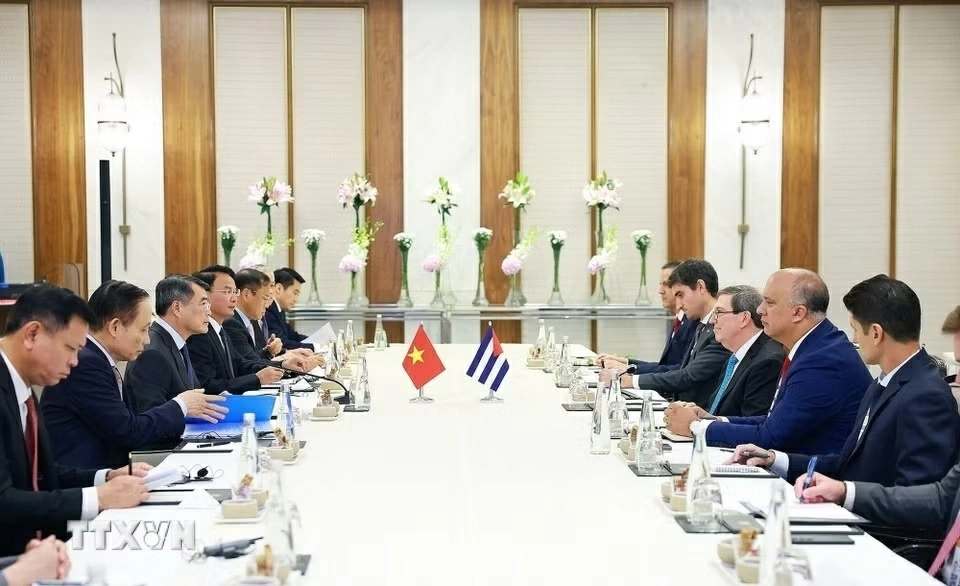 Prime Minister Le Minh Hung meets with Cuban Foreign Minister Bruno Rodríguez Parrilla