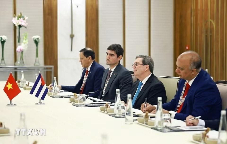Prime Minister Le Minh Hung meets with Cuban Foreign Minister Bruno Rodríguez Parrilla