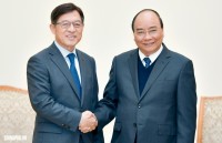 Thủ tướng Nguyễn Xuân Phúc tiếp Tổng giám đốc Tổ hợp Samsung Việt Nam