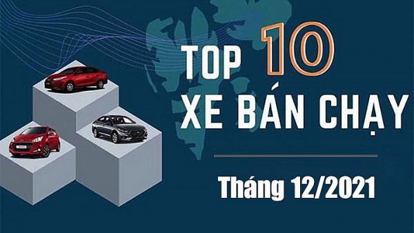 Top 10 xe ô tô bán chạy tháng 12/2021:  Toyota Corolla Cross vững vàng ngôi đầu