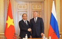 Thủ tướng Nguyễn Xuân Phúc hội kiến Chủ tịch Duma quốc gia Nga