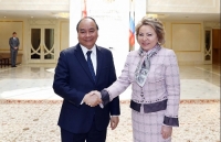 Thủ tướng Nguyễn Xuân Phúc hội kiến với Chủ tịch Hội đồng Liên bang Nga