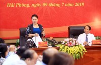 Chủ tịch Quốc hội làm việc tại Hải Phòng