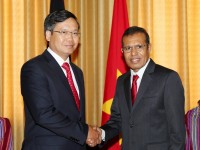 Đại sứ Hoàng Anh Tuấn trình Quốc thư lên Tổng thống Timor Leste