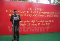 Long trọng kỷ niệm ngày thành lập Quân đội Việt Nam tại Ấn Độ