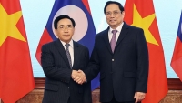 Thủ tướng Phạm Minh Chính và Thủ tướng Phankham Viphavanh chủ trì Kỳ họp lần thứ 44 Ủy ban Liên Chính phủ Việt Nam-Lào