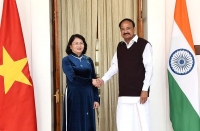 Phó Chủ tịch nước Đặng Thị Ngọc Thịnh hội đàm với Phó Tổng thống Ấn Độ