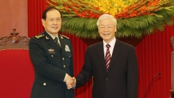 Tổng Bí thư Nguyễn Phú Trọng tiếp Bộ trưởng Quốc phòng Trung Quốc Ngụy Phượng Hòa