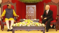 Tổng Bí thư Nguyễn Phú Trọng tiếp Chủ tịch Hạ viện Ấn Độ Om Birla