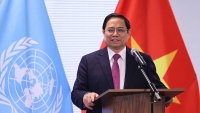 Thủ tướng Phạm Minh Chính làm việc với Phái đoàn đại diện thường trực Việt Nam tại Liên hợp quốc