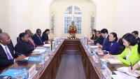 Chủ tịch Quốc hội Mozambique thăm và làm việc với Liên hiệp các tổ chức hữu nghị Việt Nam