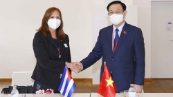 Chủ tịch Quốc hội Vương Đình Huệ tiếp Phó Chủ tịch Quốc hội Chính quyền Nhân dân Cuba
