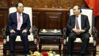 Chủ tịch nước Nguyễn Xuân Phúc tiếp Đại sứ Hàn Quốc chào từ biệt kết thúc nhiệm kỳ