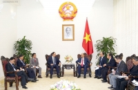 Thủ tướng tiếp Phó Thủ tướng, Bộ trưởng Bộ Kế hoạch và Đầu tư Lào
