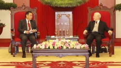Tổng Bí thư Nguyễn Phú Trọng tiếp Chủ tịch Quốc hội Lào Saysomphone Phomvihane