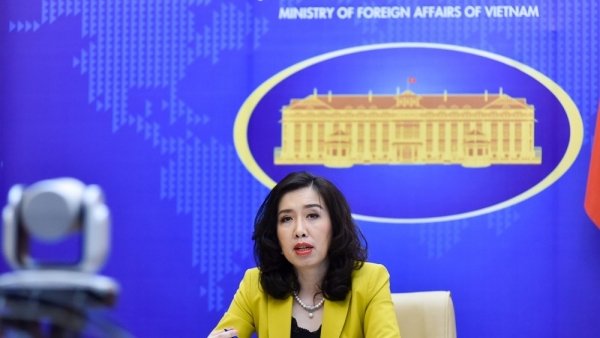 Bộ Ngoại giao lên tiếng về việc tàu chiến Mỹ di chuyển gần Hoàng Sa và Trường Sa của Việt Nam