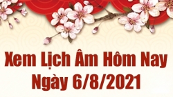 Lịch âm 6/8 - Xem âm lịch hôm nay thứ 6 ngày 6/8/2021 chính xác nhất - Lịch vạn viên 6/8/2021