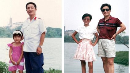 Trung Quốc: Các bức ảnh chụp bố và con gái tại một địa điểm suốt 40 năm
