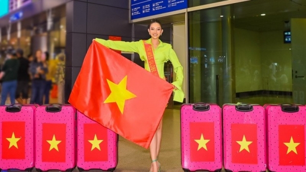 Lâm Thu Hồng lên đường đi thi The Miss Globe 2022