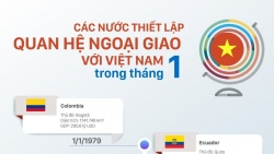 Những nước nào thiết lập quan hệ ngoại giao với Việt Nam trong tháng 1?