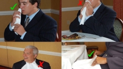 Bạn đã biết dùng khăn ăn trên bàn tiệc đúng cách?