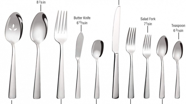 Một bộ Cutlery chuẩn châu Âu bao gồm những dụng cụ gì?