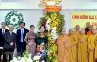 Chủ tịch Quốc hội Nguyễn Thị Kim Ngân chúc mừng lễ Phật đản tại TP.HCM