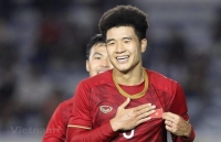 Hà Đức Chinh hài lòng với hat-trick giúp U22 Việt Nam vào chung kết