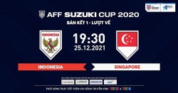 Link xem trực tiếp Singapore vs Indonesia bán kết lượt về AFF Cup (19h30, 25/12)