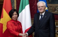 Đại sứ Nguyễn Thị Bích Huệ trình Quốc thư lên Tổng thống Cộng hoà Italy
