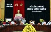 Thủ tướng làm việc với Lãnh đạo chủ chốt tỉnh Ninh Bình