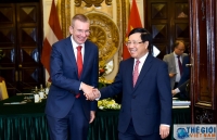 Phó Thủ tướng Phạm Bình Minh đón, hội đàm với Bộ trưởng Ngoại giao Latvia
