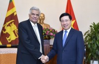 Phó Thủ tướng Phạm Bình Minh hội kiến Thủ tướng Sri Lanka Ranil Wickremesinghe