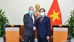 Bộ trưởng Ngoại giao Bùi Thanh Sơn tiếp Đại sứ Algeria Mohamed Berrah chào từ biệt