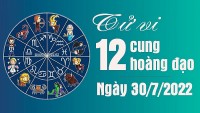 Tử vi 12 cung hoàng đạo Thứ Bảy ngày 30/7/2022: Cự Giải công việc hanh thông