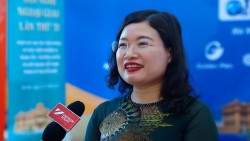 Phó Chủ tịch UBND tỉnh Hà Tĩnh Nguyễn Thị Nguyệt trả lời phỏng vấn Báo TG&VN tại Hội nghị Ngoại vụ 22