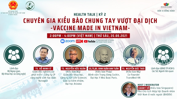 Tọa đàm trực tuyến Chuyên gia kiều bào chung tay vượt đại dịch - Vaccine made in Vietnam