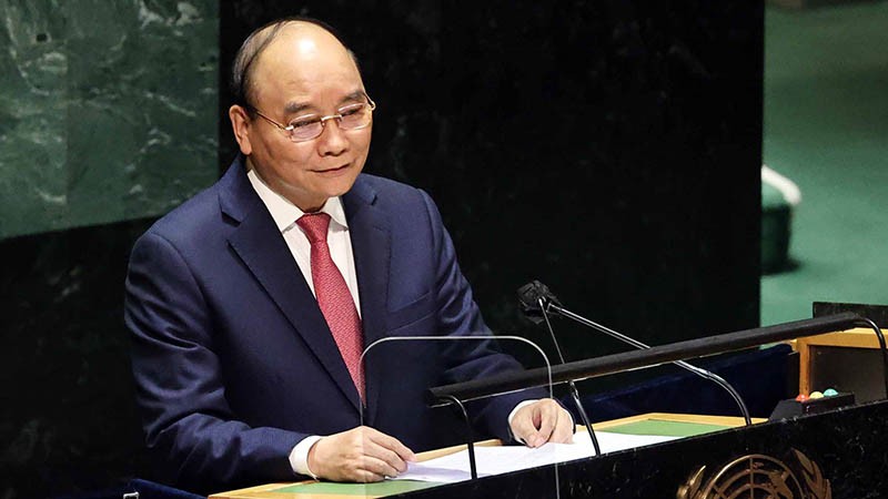 Chủ tịch nước Nguyễn Xuân Phúc phát biểu tại Đại hội đồng Liên hợp quốc